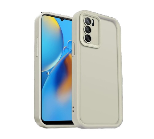 Oppo A16 Kılıf Viera Silikon - Krem Oppo A16 Kılıf Viera Silikon - Krem