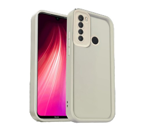 Xiaomi Redmi Note 8 Kılıf Viera Silikon - Krem Xiaomi Redmi Note 8 Kılıf Viera Silikon - Krem