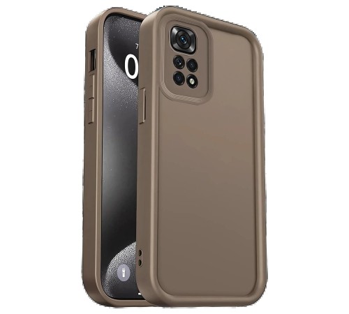Xiaomi Redmi 10 2022 Kılıf Viera Silikon - Kahverengi Xiaomi Redmi 10 2022 Kılıf Viera Silikon - Kahverengi