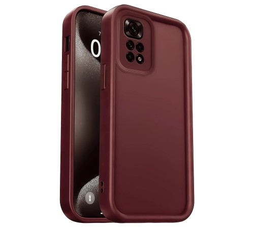Xiaomi Redmi 10 2022 Kılıf Viera Silikon - Bordo Xiaomi Redmi 10 2022 Kılıf Viera Silikon - Bordo