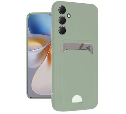 Samsung Galaxy A16 5G Kılıf Kelvin Kartvizitli Silikon - Su Yeşili Samsung Galaxy A16 5G Kılıf Kelvin Kartvizitli Silikon - Su Yeşili
