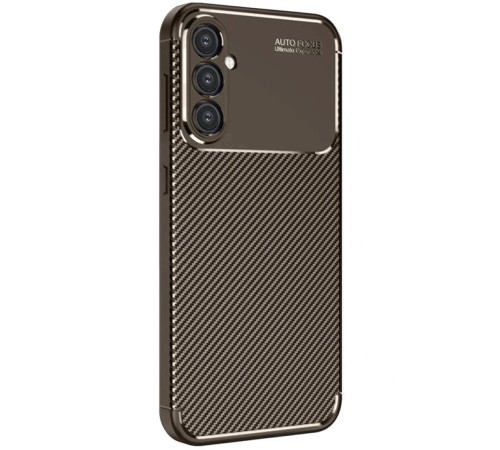 Samsung Galaxy A16 5G Kılıf Auto Focus Karbon Kapak - Kahverengi Samsung Galaxy A16 5G Kılıf Auto Focus Karbon Kapak - Kahverengi