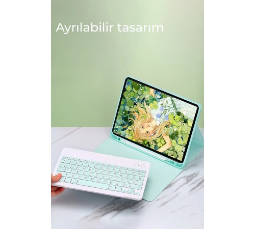 iPad Pro 11 (2024) Kılıf KC01 Smart Klavyeli Tablet Kılıfı - Lila iPad Pro 11 (2024) Kılıf KC01 Smart Klavyeli Tablet Kılıfı - Lila