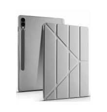 Samsung Galaxy X610 Tab S9 FE Plus 12.4 Kılıf Kalemlikli Mars Tablet Kılıfı - Koyu Gri
