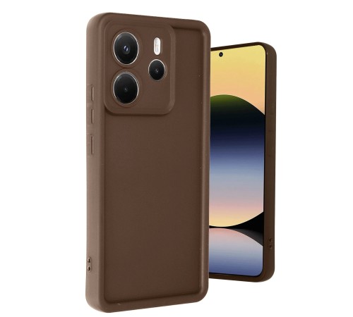 Xiaomi Redmi Note 14 4G Kılıf Viera Silikon - Kahverengi Xiaomi Redmi Note 14 4G Kılıf Viera Silikon - Kahverengi
