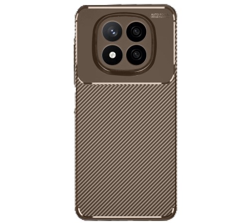 Xiaomi Redmi Note 14 Pro 4G Kılıf Auto Focus Karbon Kapak - Kahverengi