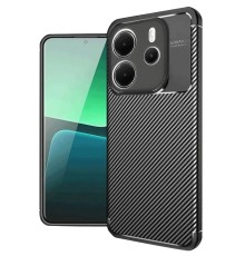 Xiaomi Redmi Note 14 4G Kılıf Auto Focus Karbon Kapak - Siyah