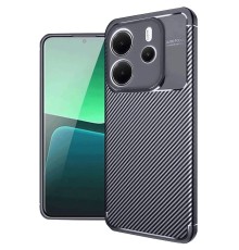 Xiaomi Redmi Note 14 4G Kılıf Auto Focus Karbon Kapak - Lacivert