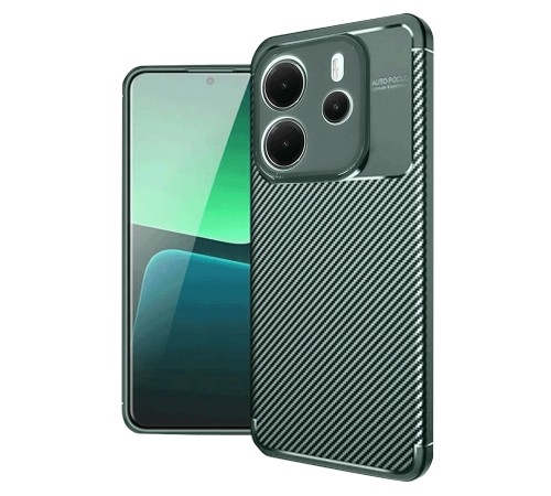 Xiaomi Redmi Note 14 4G Kılıf Auto Focus Karbon Kapak - Koyu Yeşil Xiaomi Redmi Note 14 4G Kılıf Auto Focus Karbon Kapak - Koyu Yeşil
