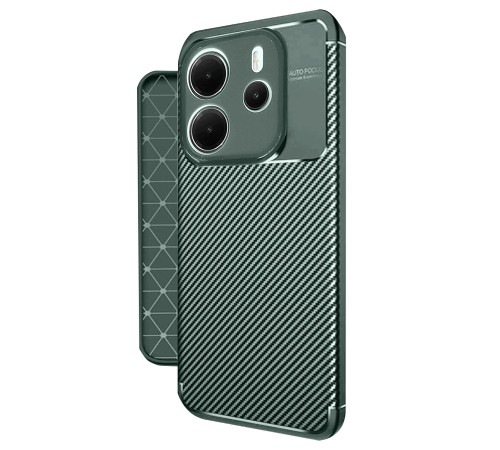 Xiaomi Redmi Note 14 4G Kılıf Auto Focus Karbon Kapak - Koyu Yeşil Xiaomi Redmi Note 14 4G Kılıf Auto Focus Karbon Kapak - Koyu Yeşil