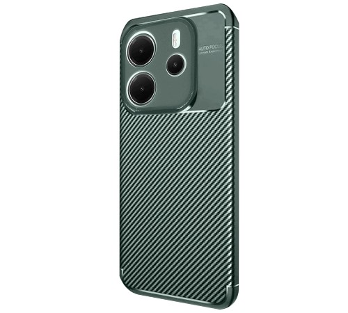 Xiaomi Redmi Note 14 4G Kılıf Auto Focus Karbon Kapak - Koyu Yeşil Xiaomi Redmi Note 14 4G Kılıf Auto Focus Karbon Kapak - Koyu Yeşil