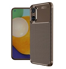 Xiaomi Poco X7 Pro Kılıf Auto Focus Karbon Kapak - Kahverengi