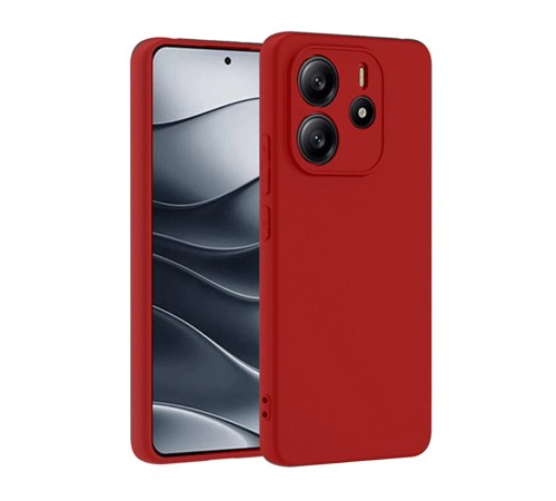 Xiaomi Redmi Note 14 4G Kılıf First Silikon - Kırmızı Xiaomi Redmi Note 14 4G Kılıf First Silikon - Kırmızı
