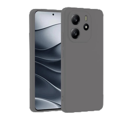 Xiaomi Redmi Note 14 4G Kılıf First Silikon - Gri