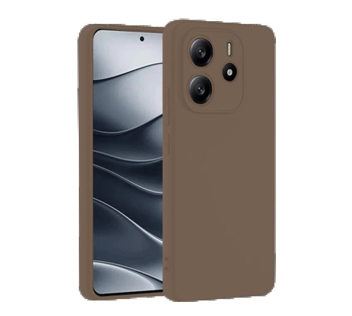 Xiaomi Redmi Note 14 4G Kılıf First Silikon - Kahverengi
