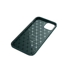 iPhone 14 Kılıf Auto Focus Karbon Kapak - Koyu Yeşil