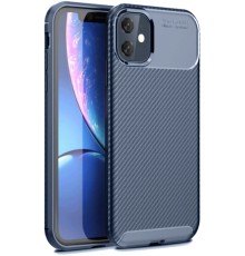 iPhone 11 Kılıf Auto Focus Karbon Kapak - Lacivert