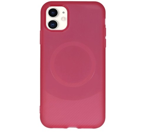 iPhone 11 Kılıf Maya Karbon Kapak - Bordo iPhone 11 Kılıf Maya Karbon Kapak - Bordo
