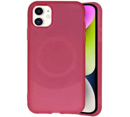 iPhone 11 Kılıf Maya Karbon Kapak - Bordo iPhone 11 Kılıf Maya Karbon Kapak - Bordo