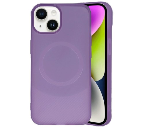 iPhone 14 Kılıf Maya Karbon Kapak - Mürdüm iPhone 14 Kılıf Maya Karbon Kapak - Mürdüm