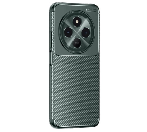 Tecno Spark 30 Kılıf Auto Focus Karbon Kapak - Koyu Yeşil Tecno Spark 30 Kılıf Auto Focus Karbon Kapak - Koyu Yeşil