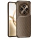 Tecno Spark 30 Kılıf Auto Focus Karbon Kapak - Kahverengi