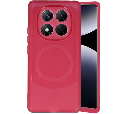 Xiaomi Redmi Note 14 Pro 5G Kılıf Maya Karbon Kapak - Bordo Xiaomi Redmi Note 14 Pro 5G Kılıf Maya Karbon Kapak - Bordo