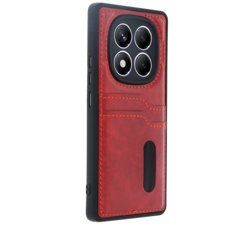 Xiaomi Redmi Note 14 Pro 4G Kılıf Sara Kartvizitli Deri Kılıf - Kırmızı Xiaomi Redmi Note 14 Pro 4G Kılıf Sara Kartvizitli Deri Kılıf - Kırmızı