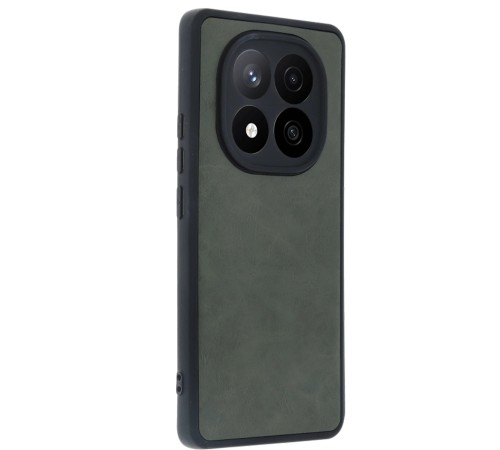 Xiaomi Redmi Note 14 Pro 4G Kılıf Aras Deri Kapak - Koyu Yeşil