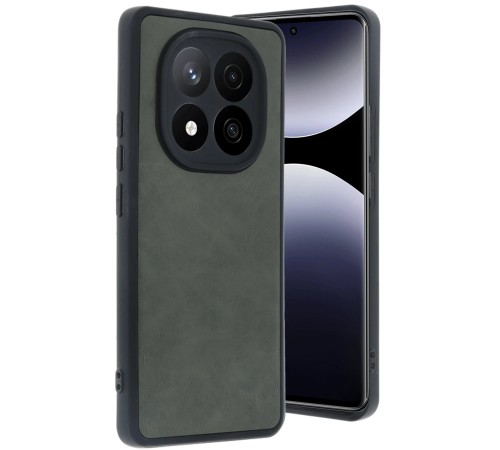 Xiaomi Redmi Note 14 Pro 4G Kılıf Aras Deri Kapak - Koyu Yeşil