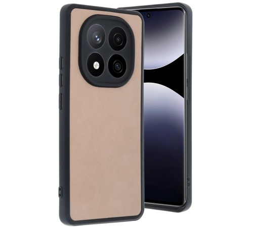Xiaomi Redmi Note 14 Pro 4G Kılıf Aras Deri Kapak - Pudra