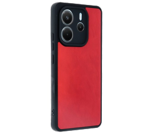 Xiaomi Redmi Note 14 4G Kılıf Aras Deri Kapak - Kırmızı