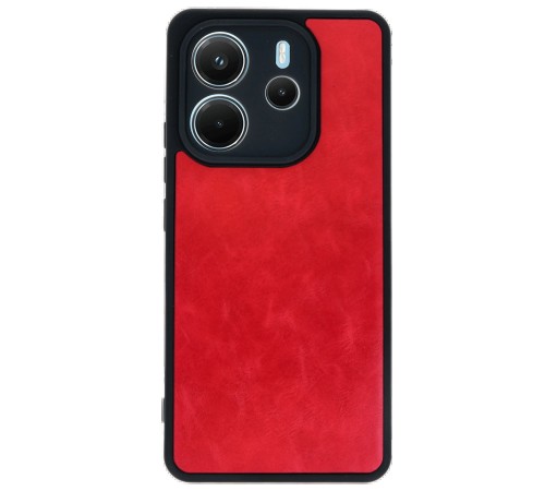 Xiaomi Redmi Note 14 4G Kılıf Aras Deri Kapak - Kırmızı