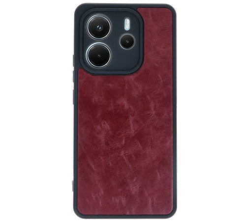 Xiaomi Redmi Note 14 4G Kılıf Aras Deri Kapak - Bordo