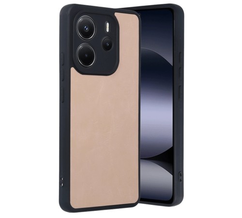 Xiaomi Redmi Note 14 4G Kılıf Aras Deri Kapak - Pudra