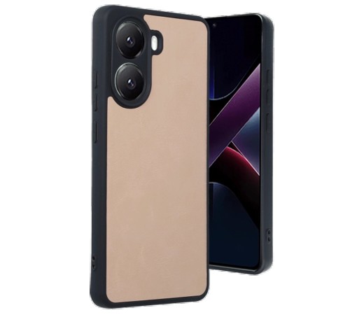 Xiaomi Poco X7 Pro Kılıf Aras Deri Kapak - Pudra Xiaomi Poco X7 Pro Kılıf Aras Deri Kapak - Pudra