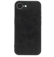 iPhone 16E Kılıf Aras Deri Kapak - Siyah