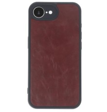 iPhone 16E Kılıf Aras Deri Kapak - Bordo