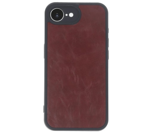 iPhone 16E Kılıf Aras Deri Kapak - Bordo iPhone 16E Kılıf Aras Deri Kapak - Bordo