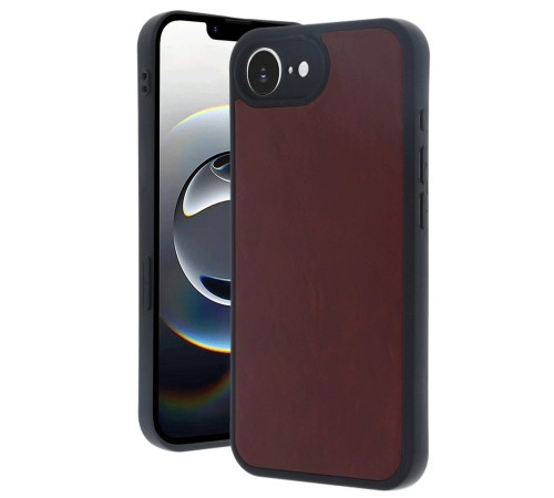 iPhone 16E Kılıf Aras Deri Kapak - Bordo iPhone 16E Kılıf Aras Deri Kapak - Bordo