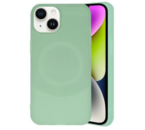 iPhone 14 Kılıf Maya Karbon Kapak - Su Yeşili