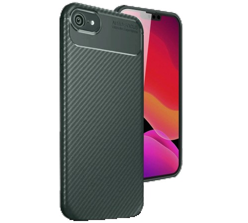 iPhone 16E Kılıf Auto Focus Karbon Kapak - Koyu Yeşil
