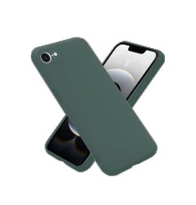 iPhone 16E Kılıf Nano içi Kadife Silikon - Koyu Yeşil