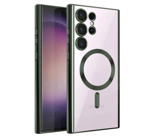 Samsung Galaxy S25 Ultra Kılıf Kross Magneticsafe Kapak - Koyu Yeşil