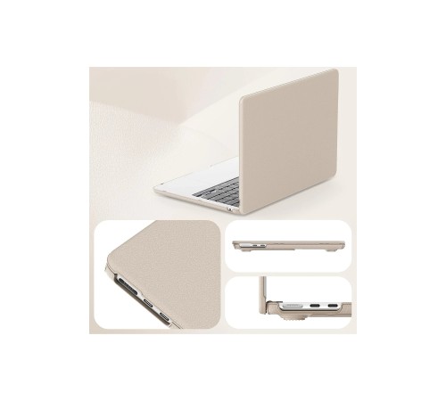 Macbook Air 13.6 Macbook Deri Kapak - Gold