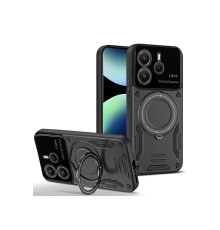 Xiaomi Redmi Note 14 4G Kılıf Joy Lens Standlı Kapak - Siyah