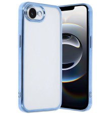 iPhone 16E Kılıf Razer Lensli Silikon - Açık Mavi