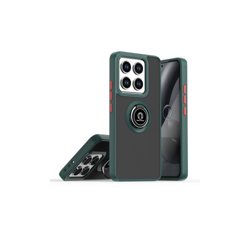 Xiaomi Mi 15 Kılıf Montreal Yüzüklü Silikon Kapak - Yeşil