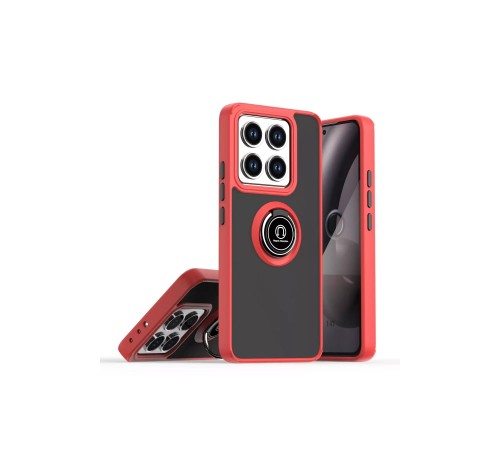 Xiaomi Mi 15 Pro Kılıf Montreal Yüzüklü Silikon Kapak - Kırmızı