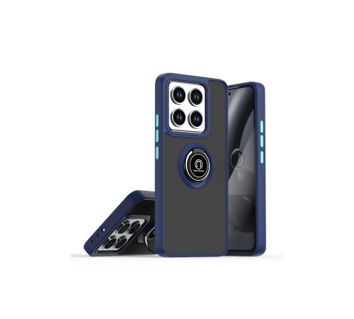 Xiaomi Mi 14T Pro Kılıf Montreal Yüzüklü Silikon Kapak - Lacivert